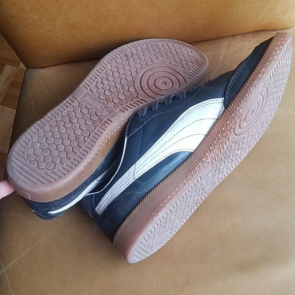 Puma Super Liga Blue/Black Leather Retro Gum Soles Men's Shoes 10.5 - Picture 6 of 9